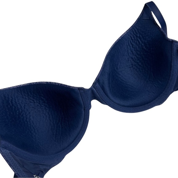Victoria’s Secret Bra Uplift Semi Demi Multiway Push Up Heather Navy Blue 34B - Picture 7 of 14